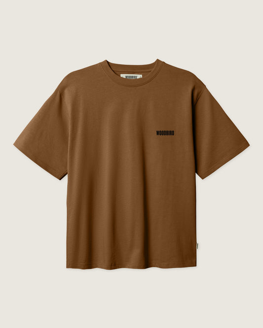 Woodbird WBBaine Balance tee T-Shirts Dark Brown
