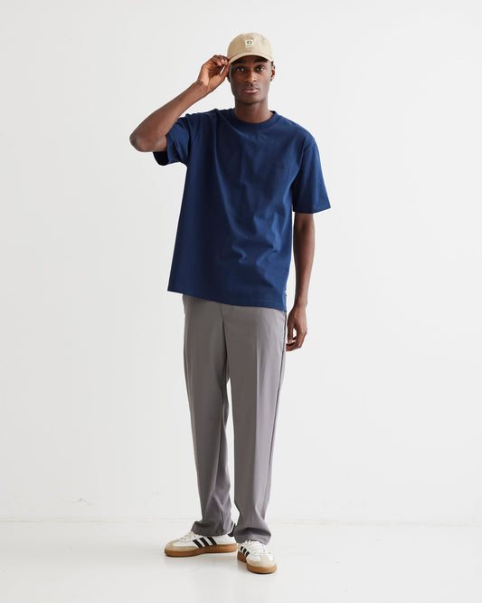 Woodbird WBBaine Base tee T-Shirts Navy