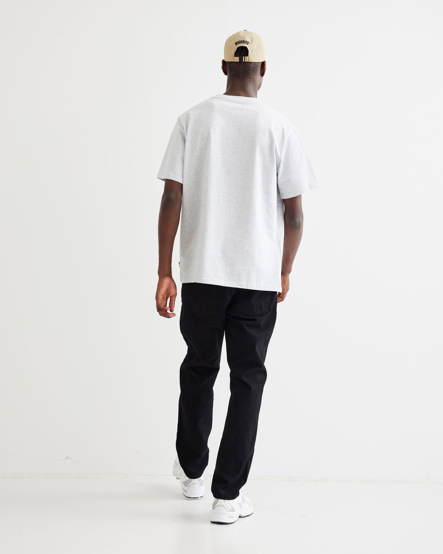Woodbird WBBaine Base tee T-Shirts Snow Melange