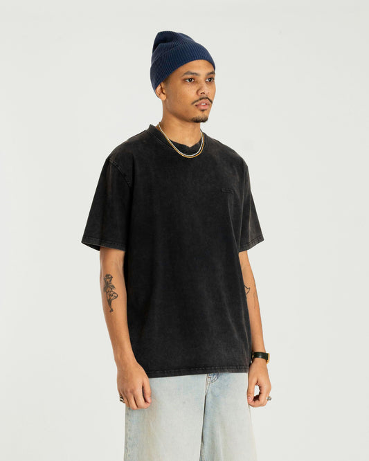 Woodbird WBBaine Washed Tee T-Shirts Black