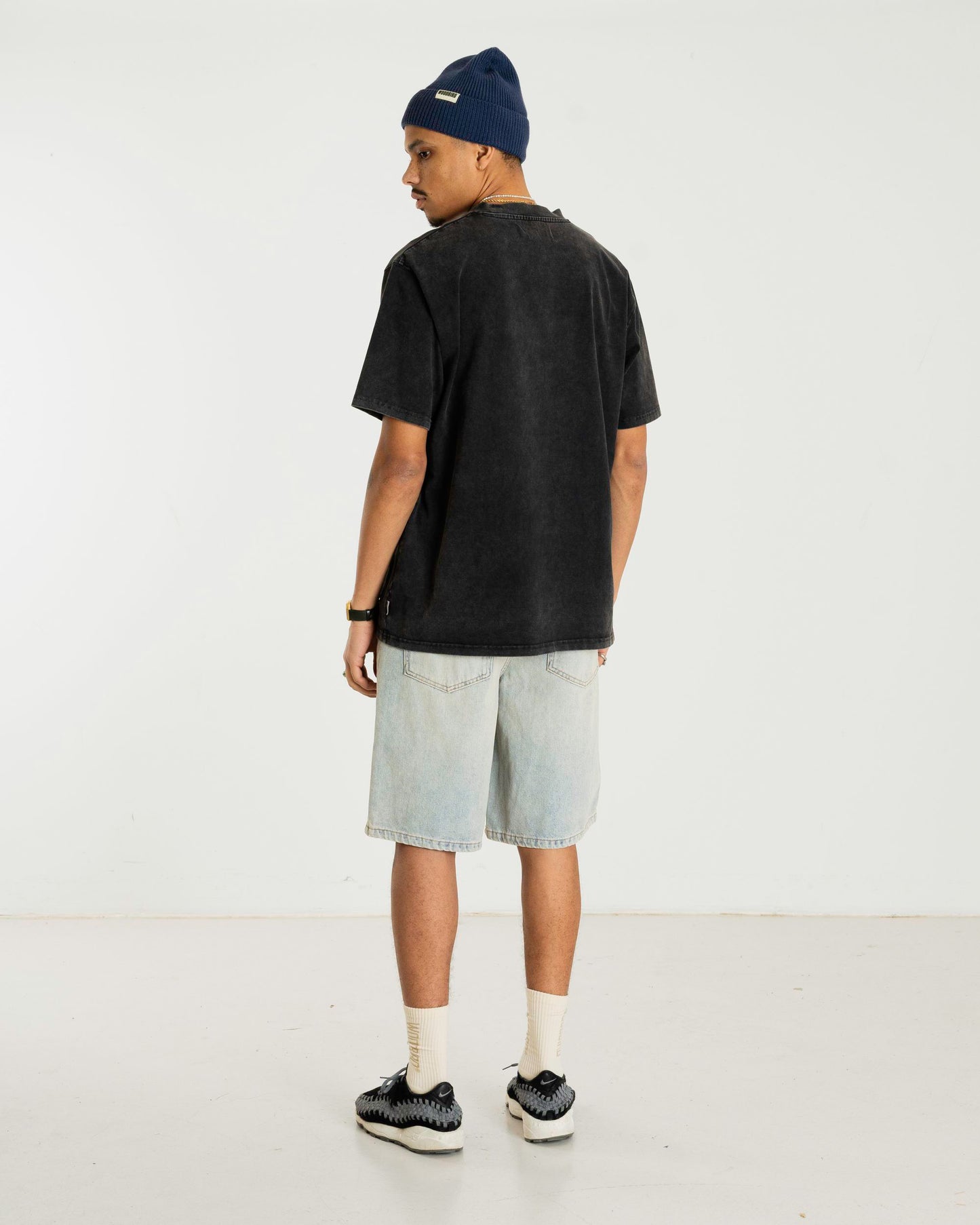 Woodbird WBBaine Washed Tee T-Shirts Black