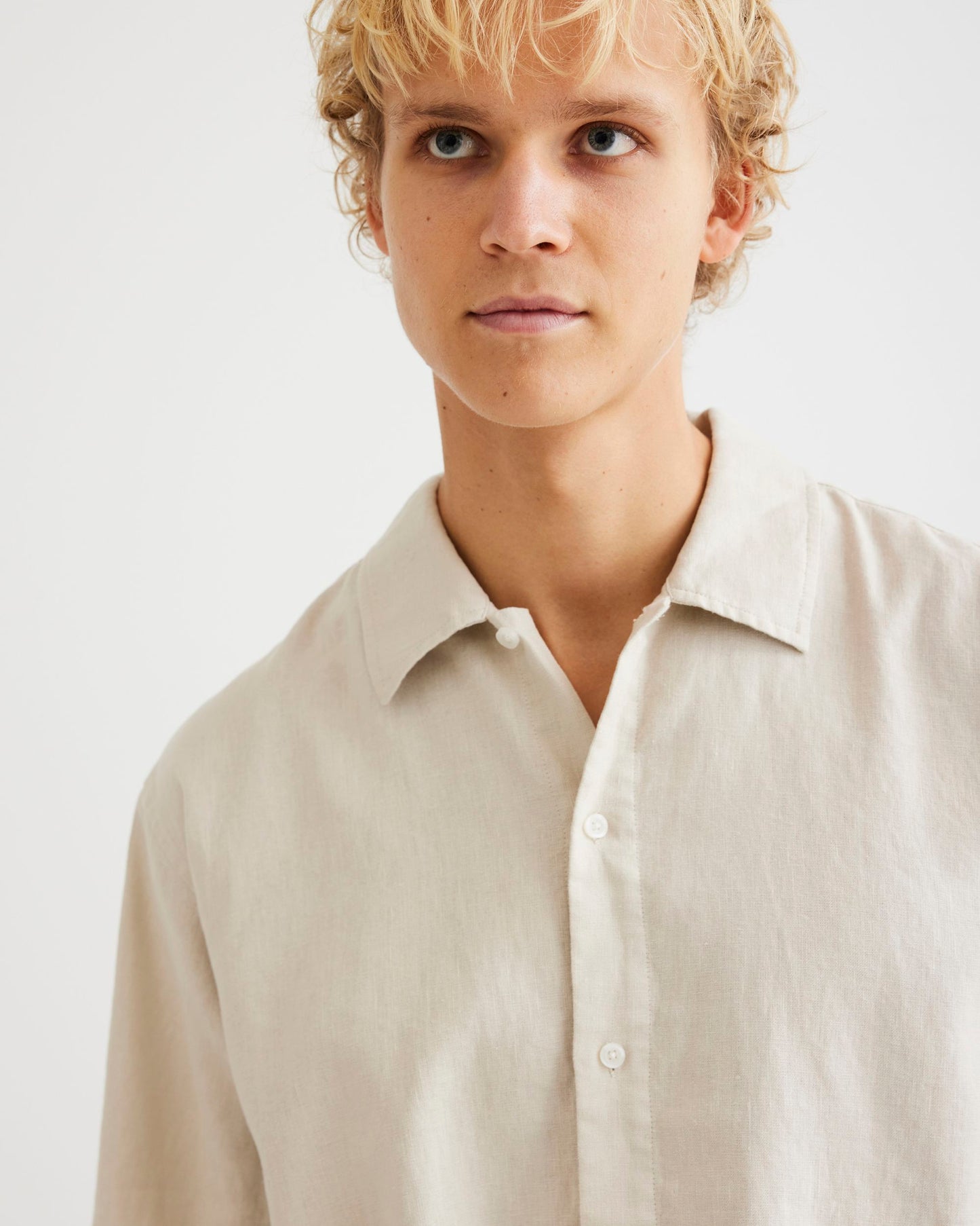 Woodbird WBBanks Linen Shirt Shirts Sand