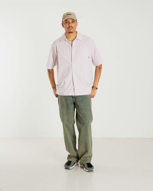 Woodbird WBBanks Stripe Shirt Shirts White-Pink