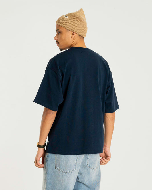 Woodbird WBBeam Base Tee T-Shirts Navy Blazer