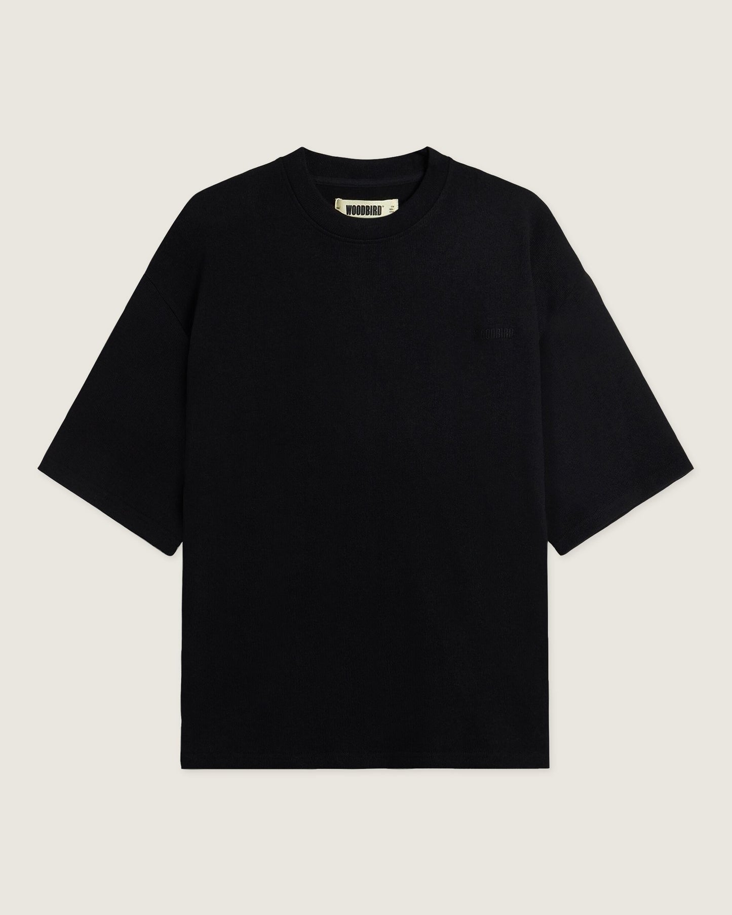 Woodbird WBBeam Knitted Tee T-Shirts Black
