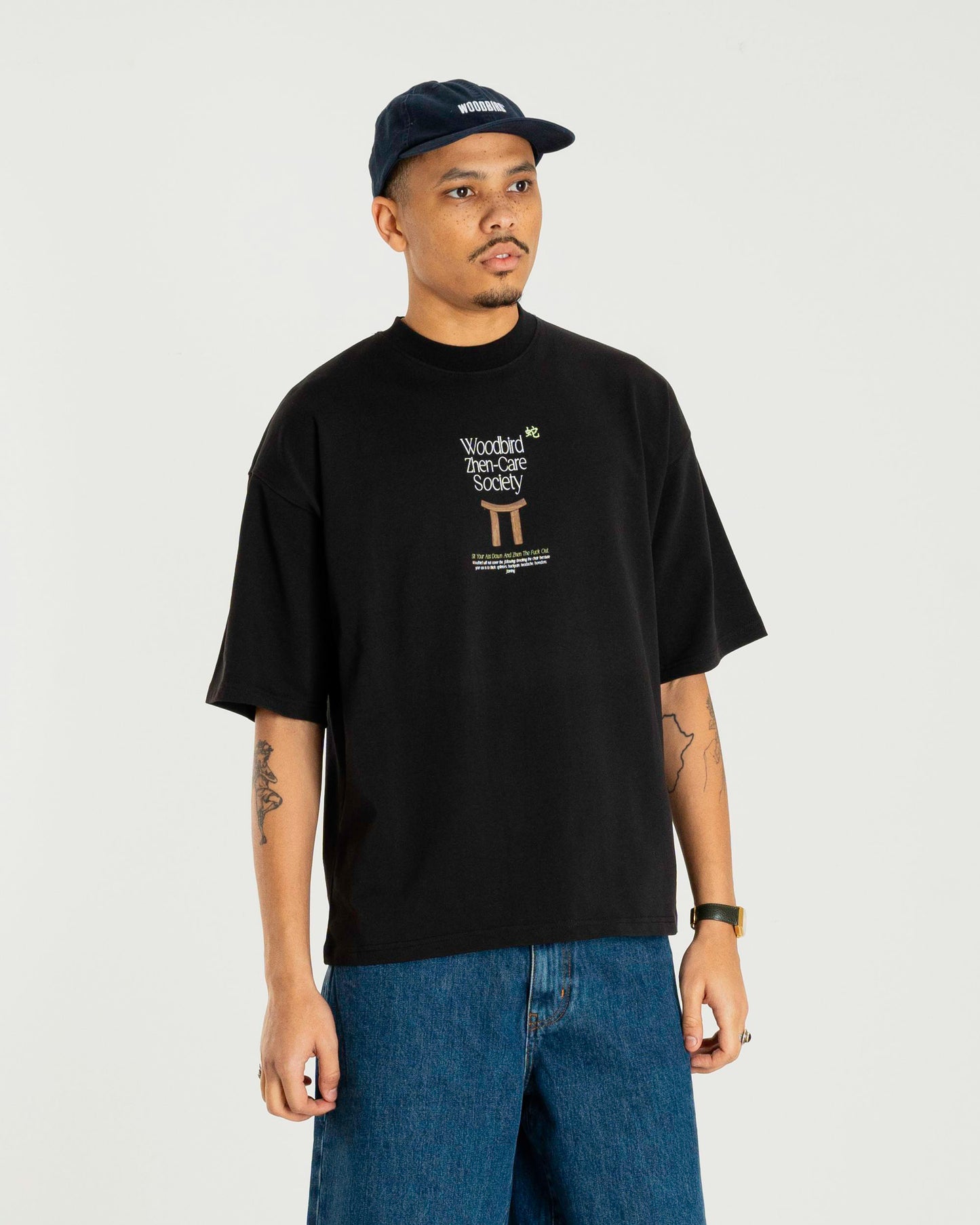 Woodbird WBBeam Zhen Tee. T-Shirts Black