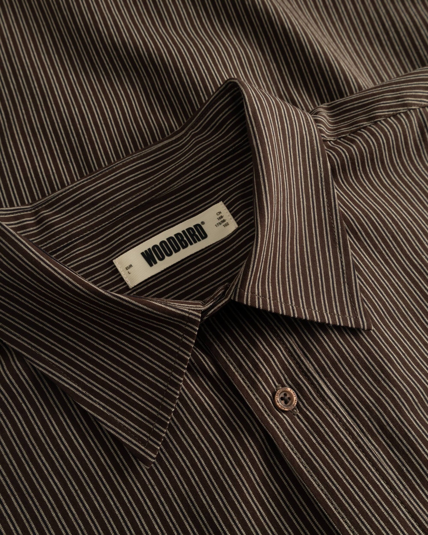 Woodbird Female WBBecca Stripe Shirt Shirts Brown