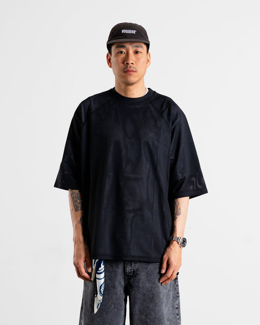 Woodbird WBBlake Mesh Tee T-Shirts Black