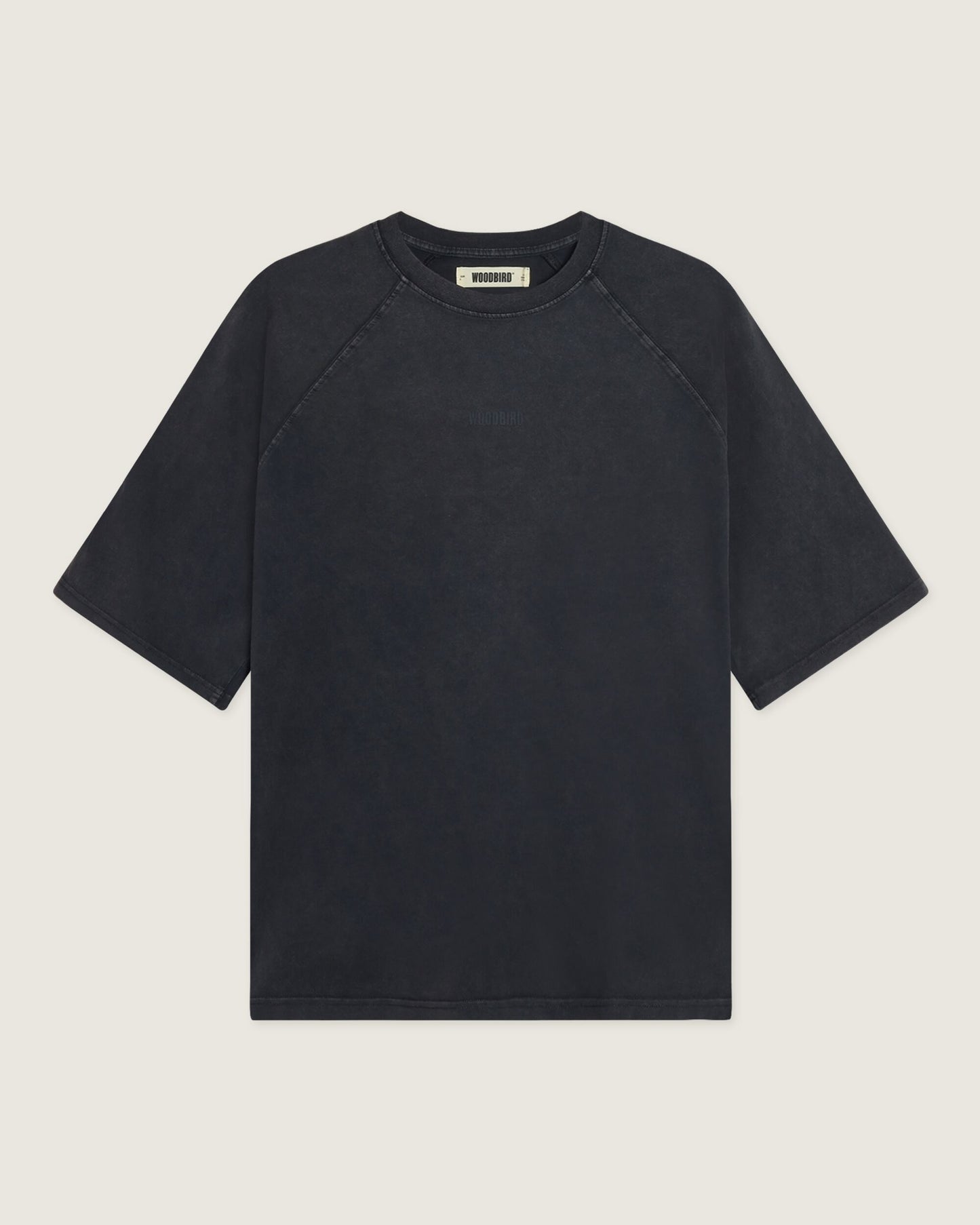 Woodbird WBBlake Washed Logo Tee T-Shirts Black