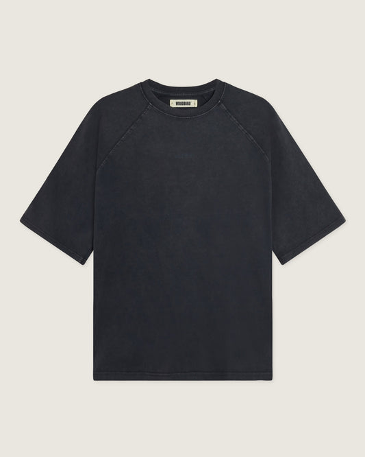 Woodbird WBBlake Washed Logo Tee T-Shirts Black