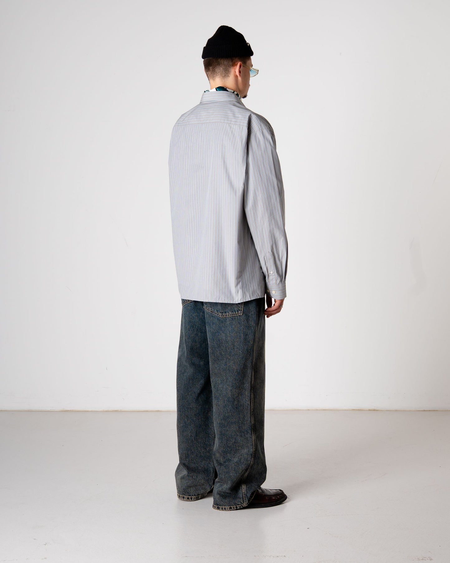 Woodbird WBBuzo Striped Shirt Shirts Light Blue