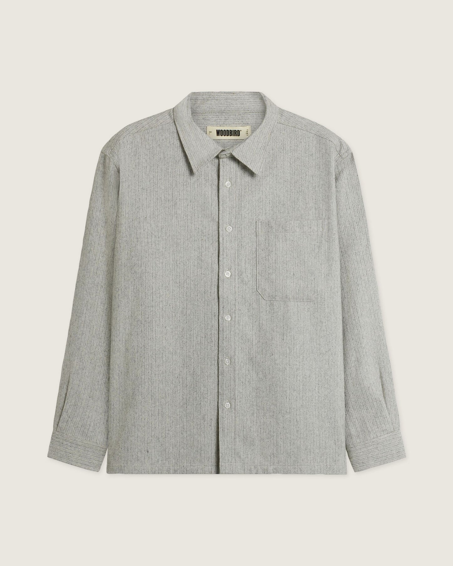 Woodbird WBBuzo Wool Shirt Shirts Grey