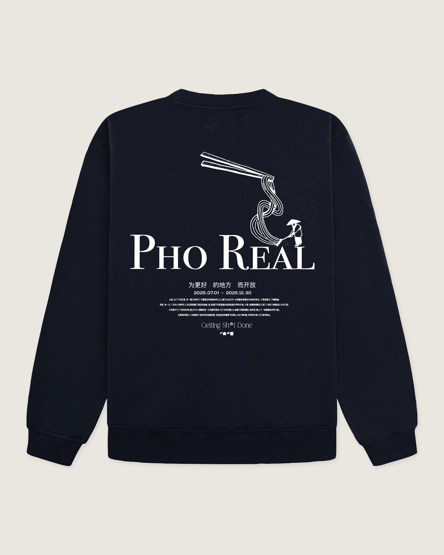 Woodbird WBCane Pho Crew Sweats Navy