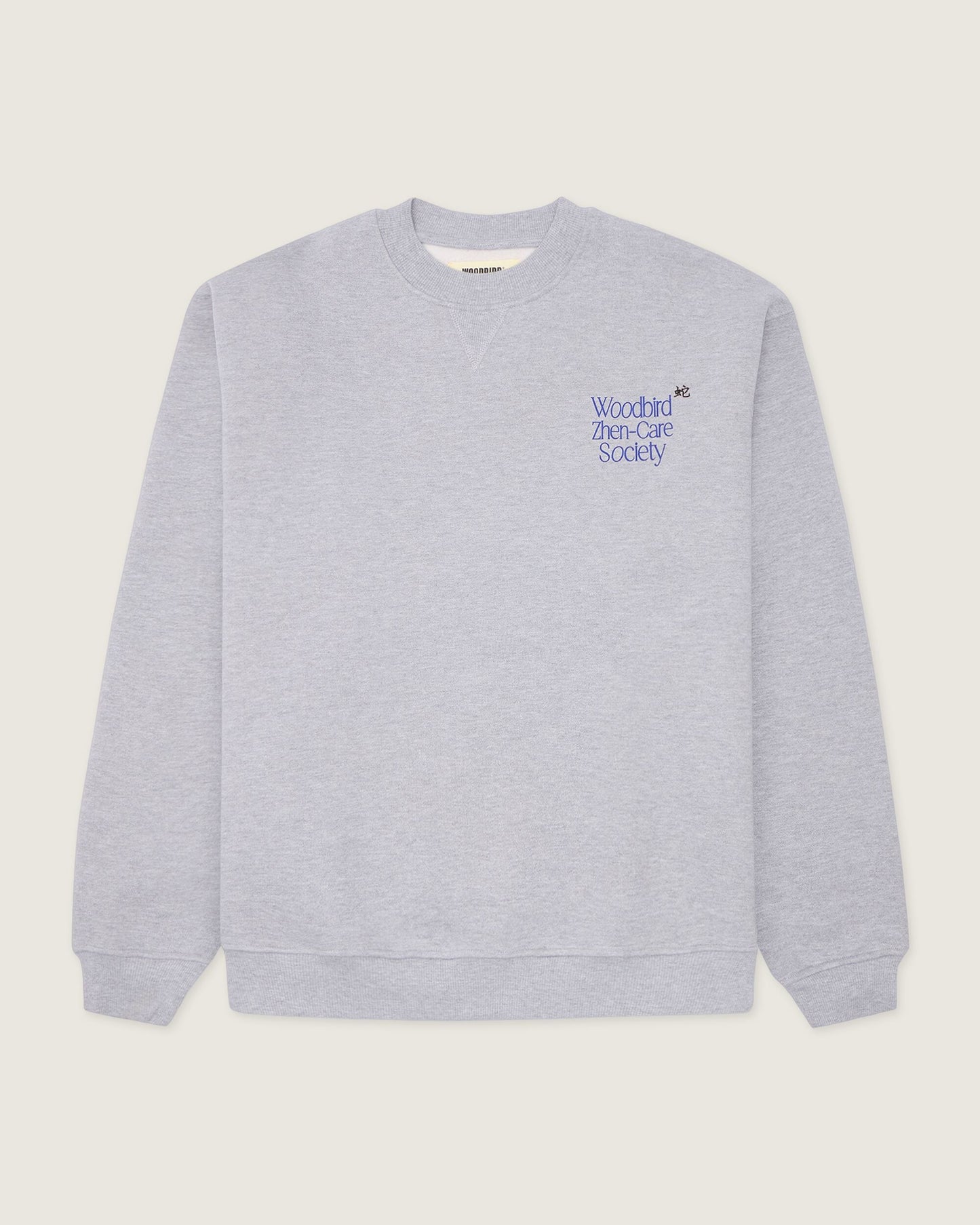 Woodbird WBCope Zhen Crew Sweats Grey Melange
