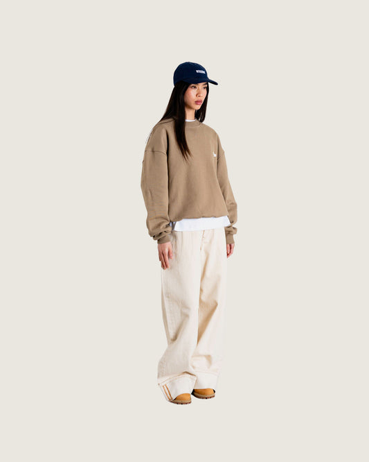 Woodbird Female WBCupe Home Crew Sweats Khaki