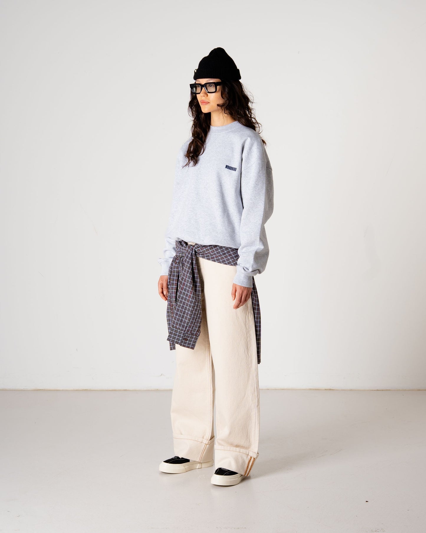 Woodbird Female WBCupe Home Crew Sweats Snow Melange