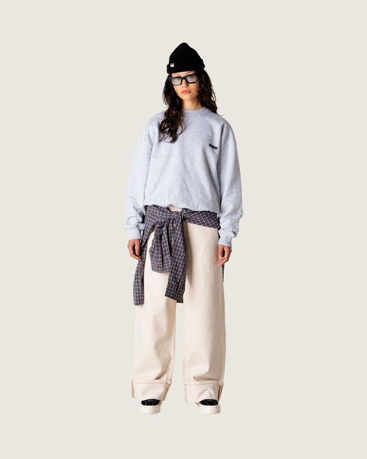 Woodbird Female WBCupe Home Crew Sweats Snow Melange