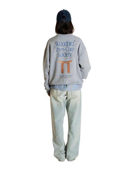 Woodbird Female WBCupe Zhen Crew Sweats Grey Melange