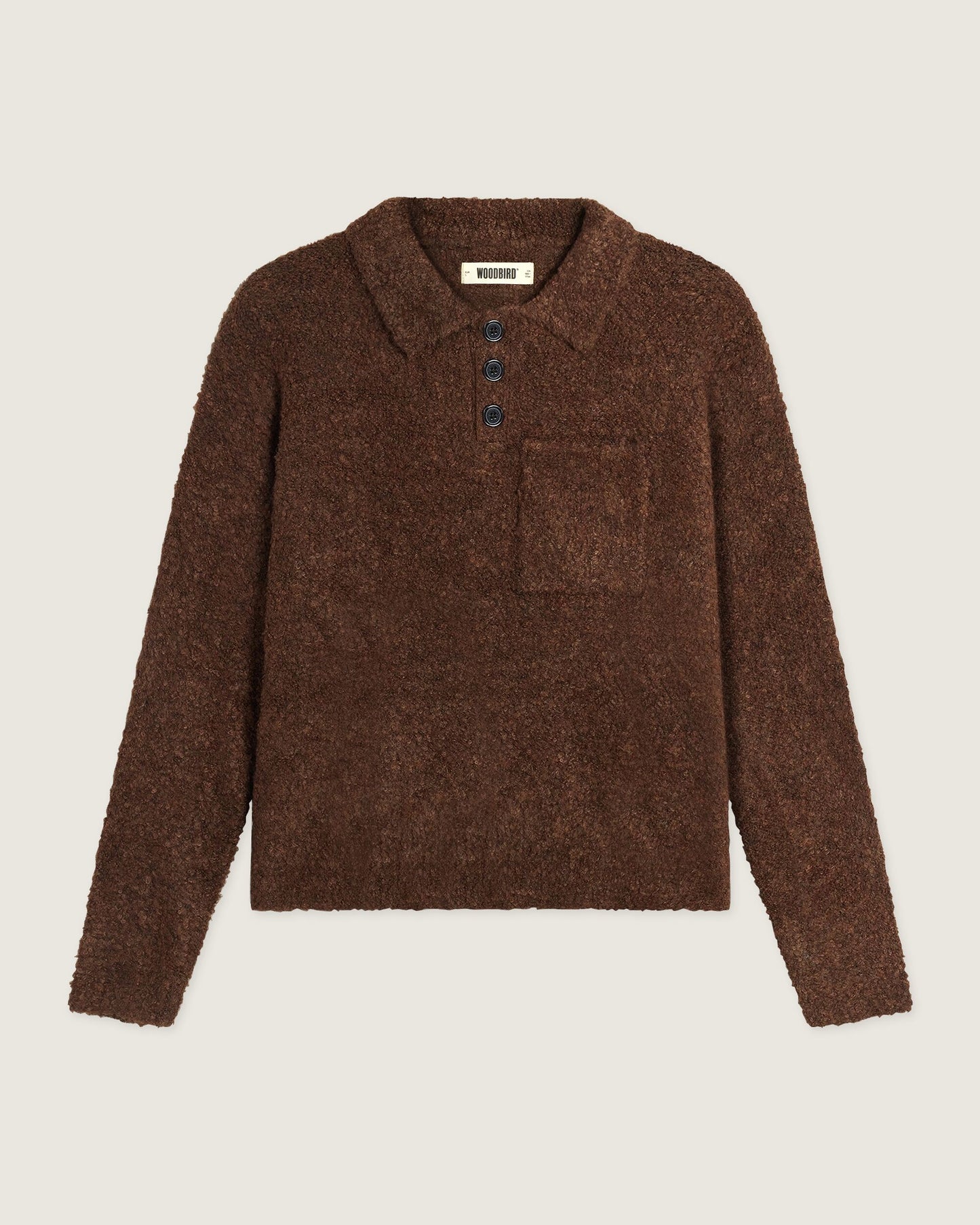Woodbird WBDom Loop Polo Knits Dark Brown