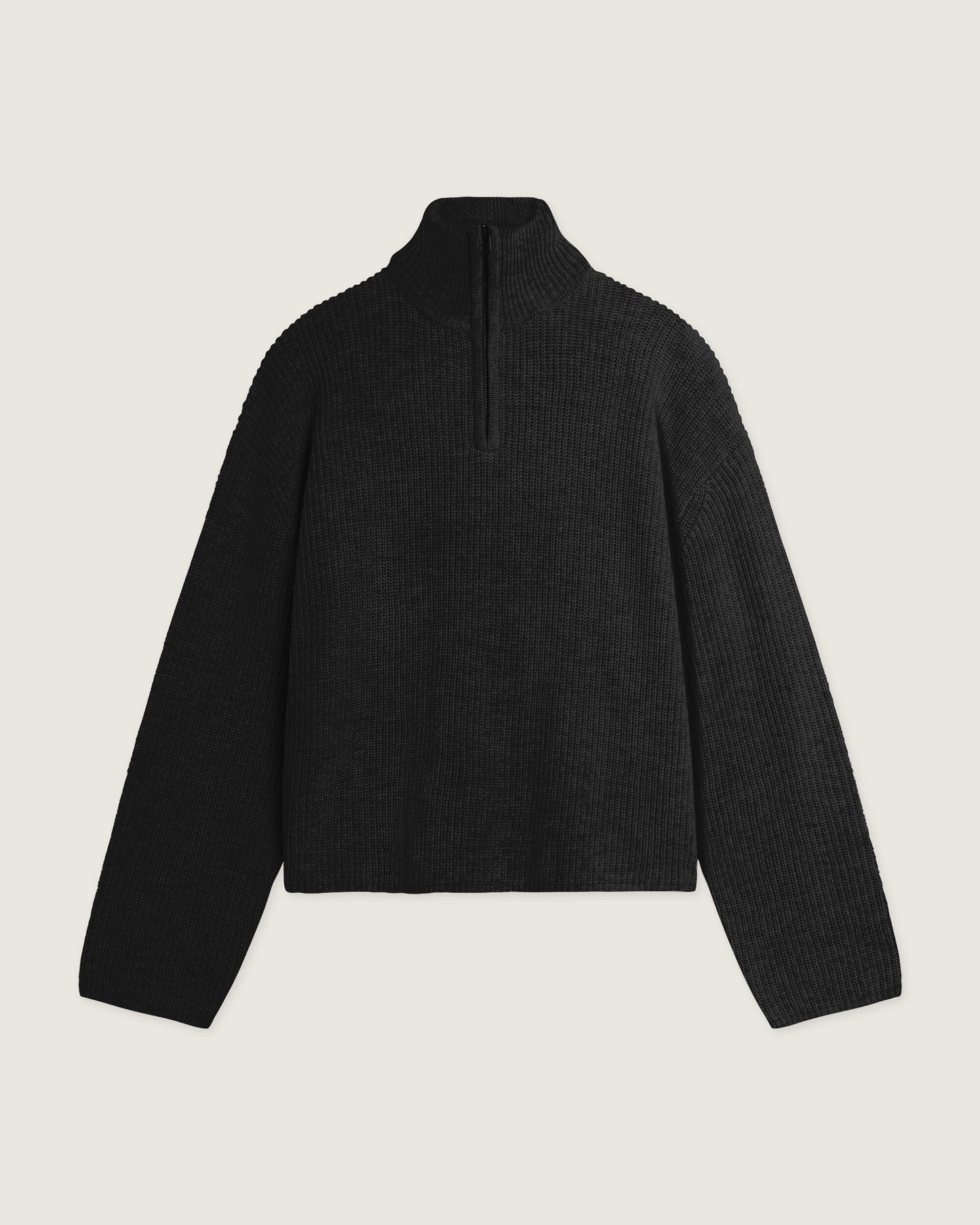 Woodbird Female WBFang Half Zip Knit Knits Black