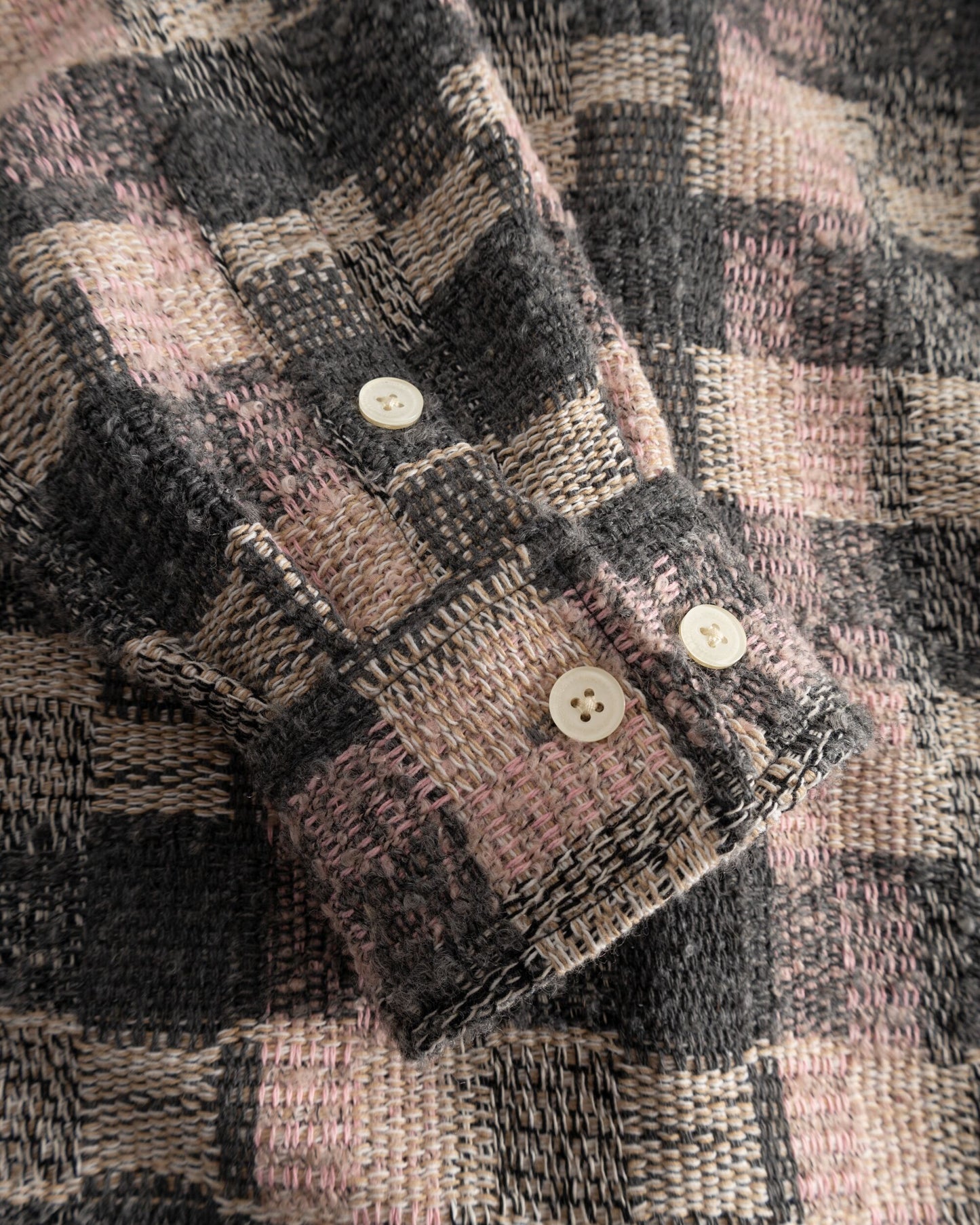 Woodbird WBGlixto Structure Shirt Shirts Grey-Brown