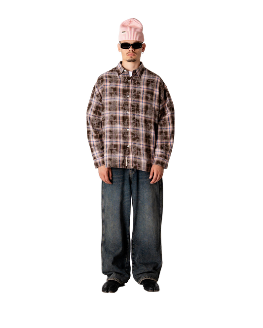 Woodbird WBJong Check Shirt Shirts Brown Check