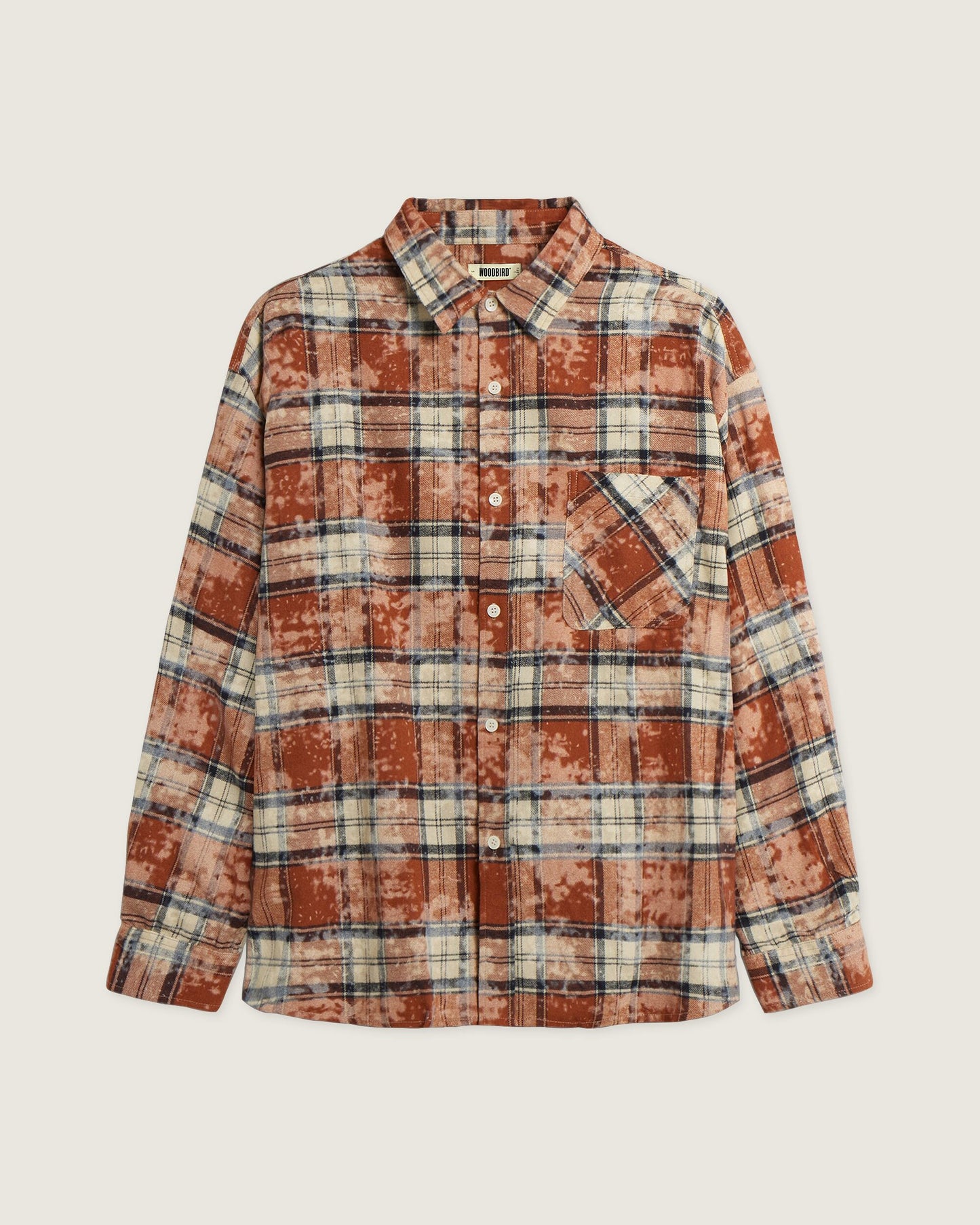 Woodbird WBJong Dull Shirt Shirts Dark Red