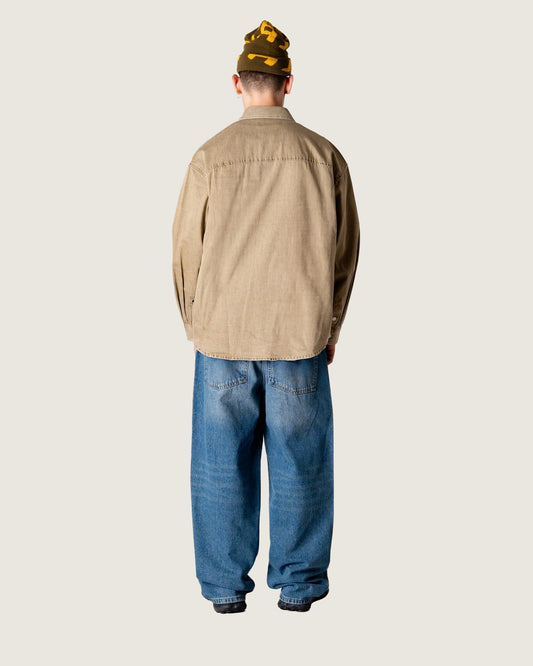 Woodbird WBJong Washed Shirt Shirts Stone