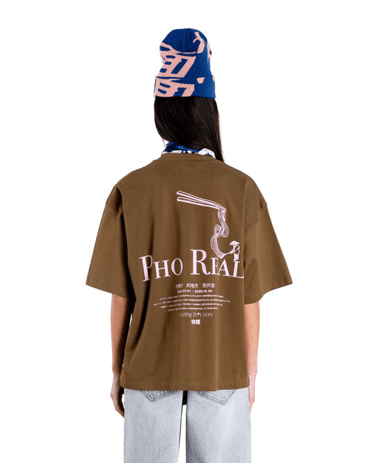 Woodbird Female WBJuno Pho Tee T-Shirts Dark Brown