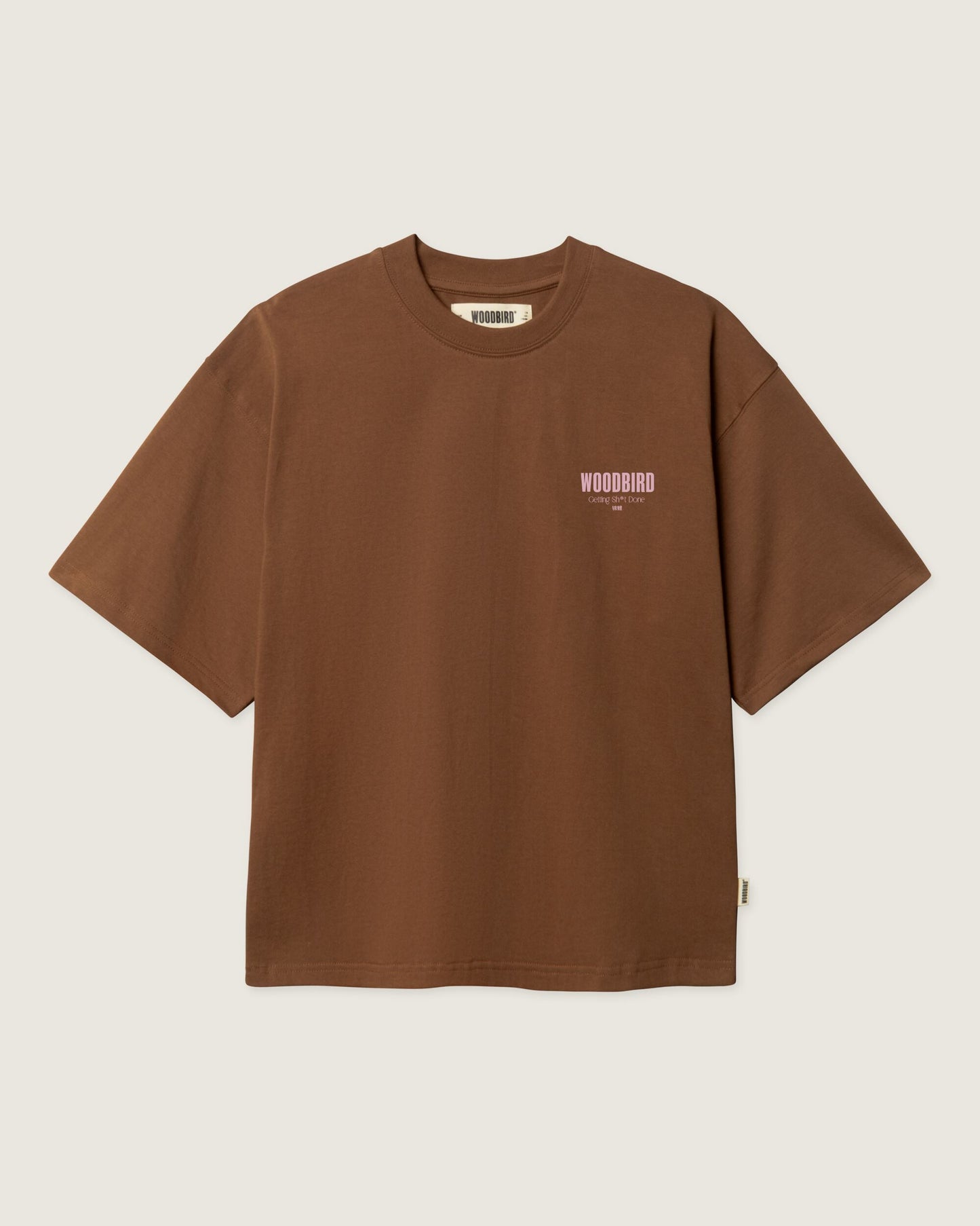 Woodbird Female WBJuno Pho Tee T-Shirts Dark Brown