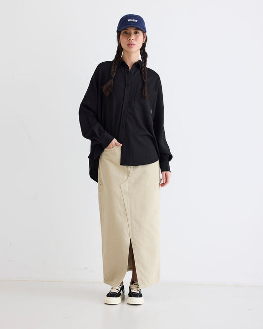 Woodbird Female WBKendal Struck Shirt Shirts Black