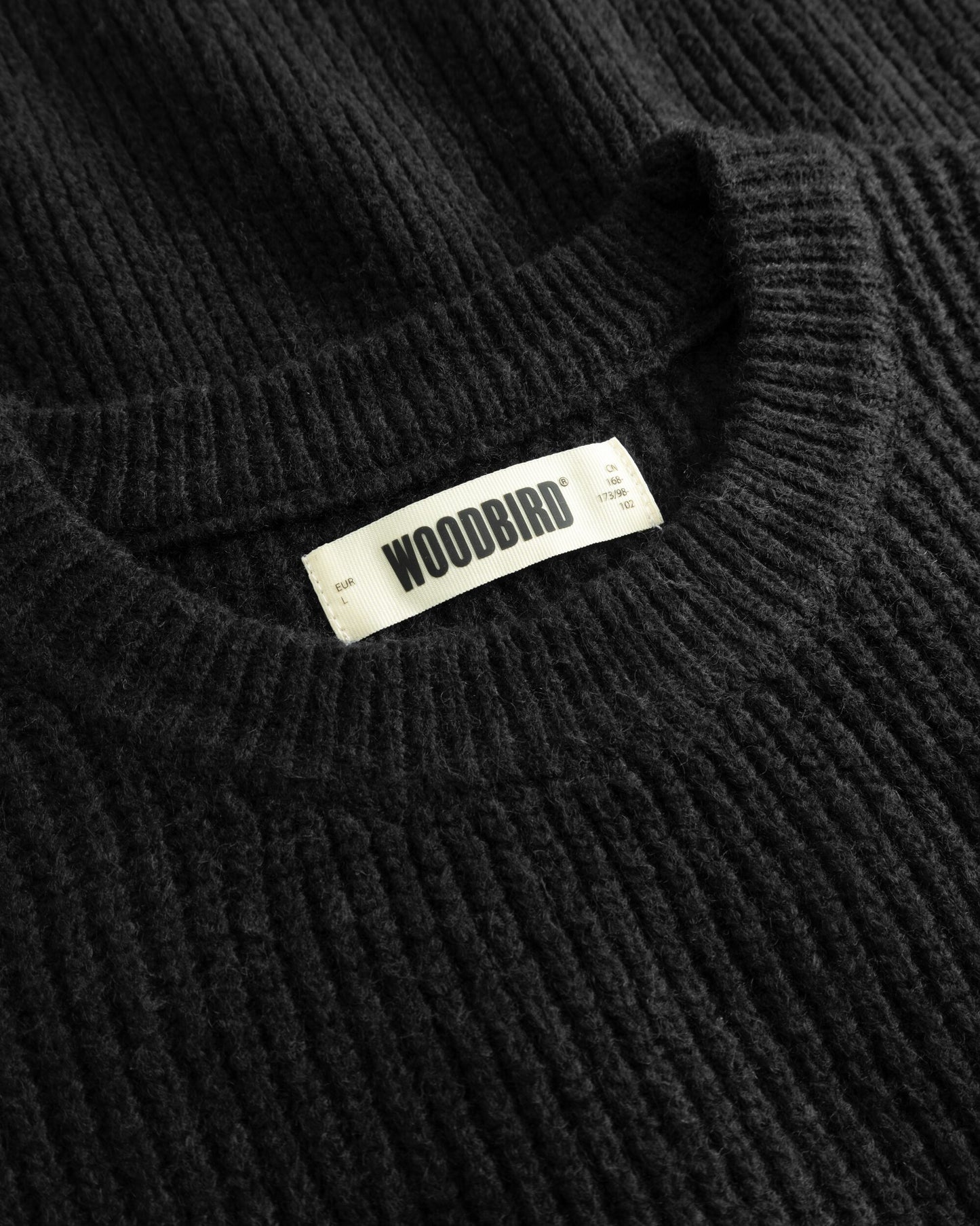 Woodbird WBKurt Fuzzy Knit Knits Black