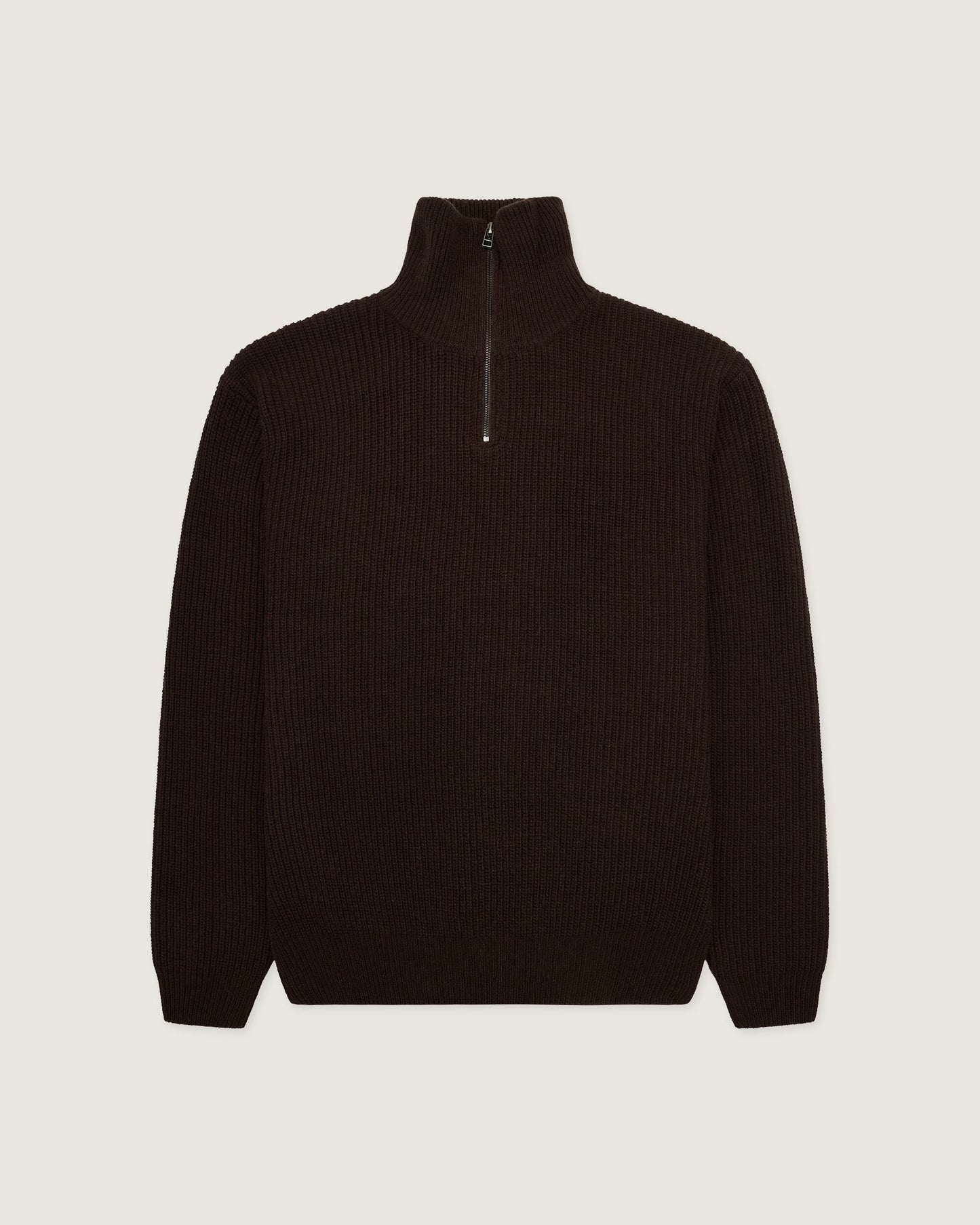 Woodbird WBLass Wool Half-Zip Knits Brown