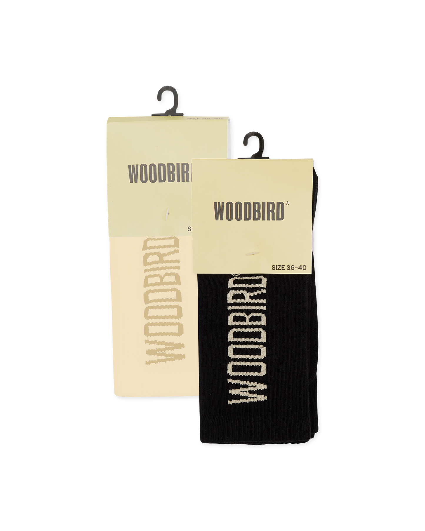 Woodbird WBTennis Multi Logo Socks 2 Pack Accessories Off White-Black