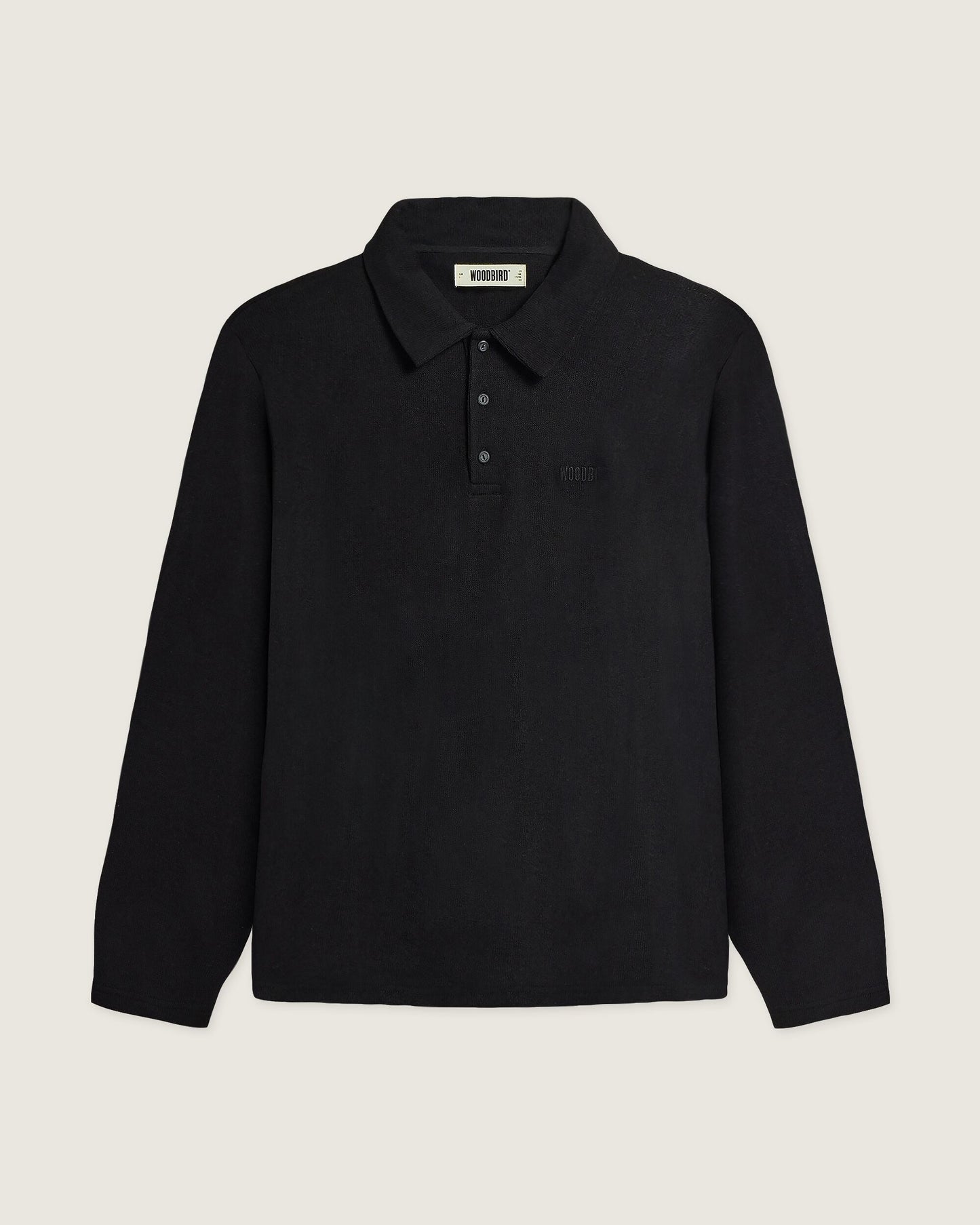 Woodbird WBTom Knitted Polo T-Shirts Black