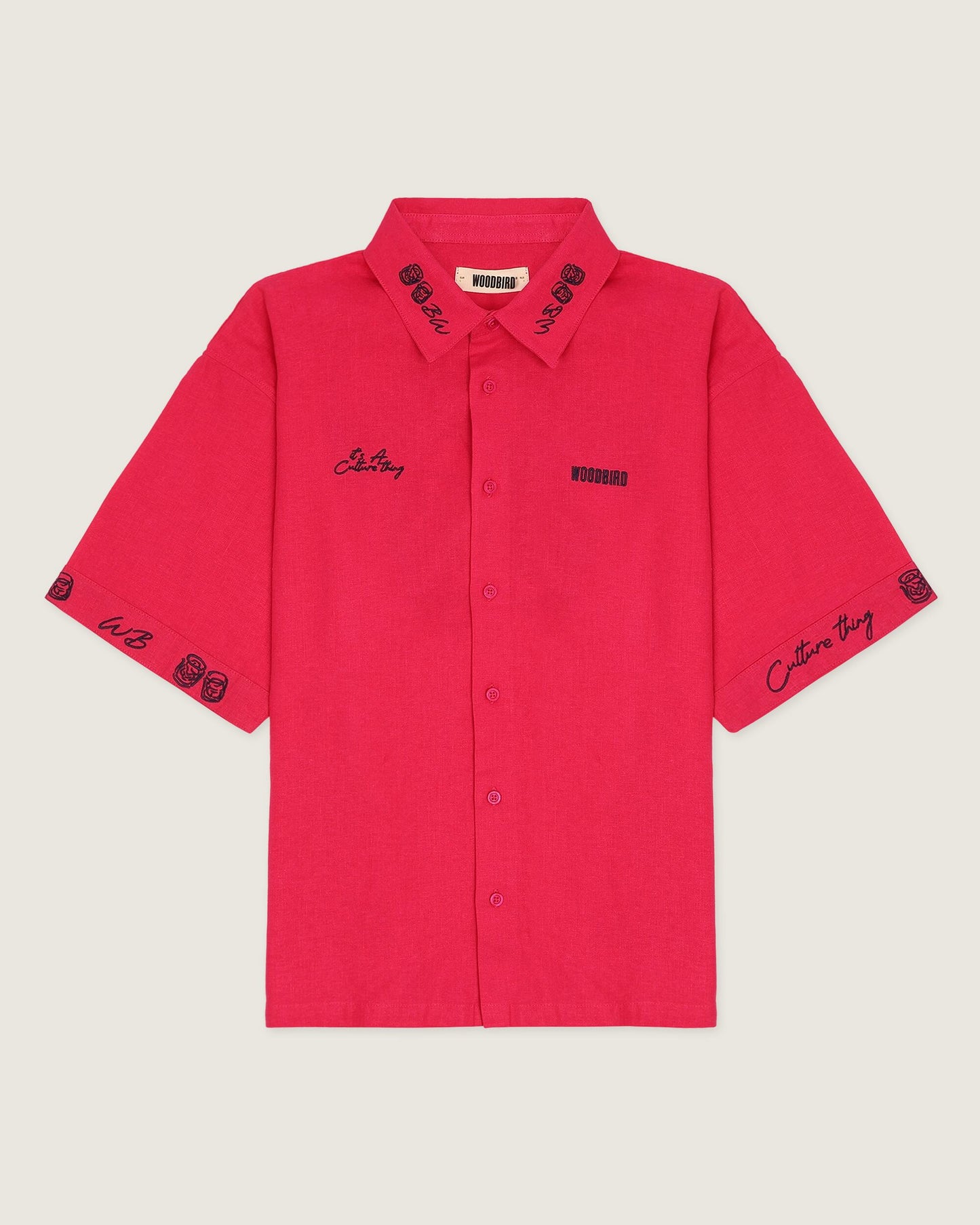 Woodbird WBWang Embroid Shirt Shirts Pink