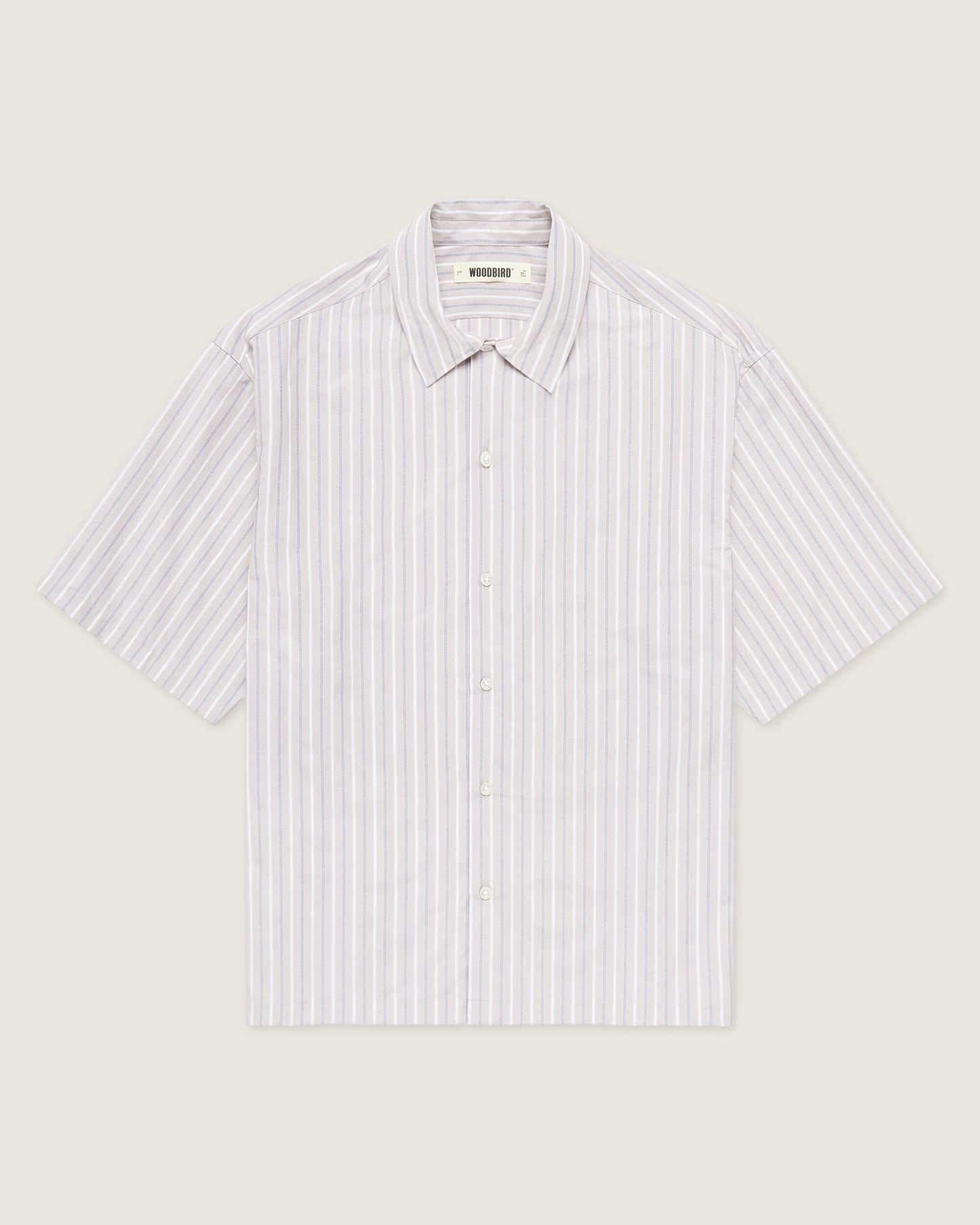 Woodbird WBWang Striped shirt Shirts Light Blue