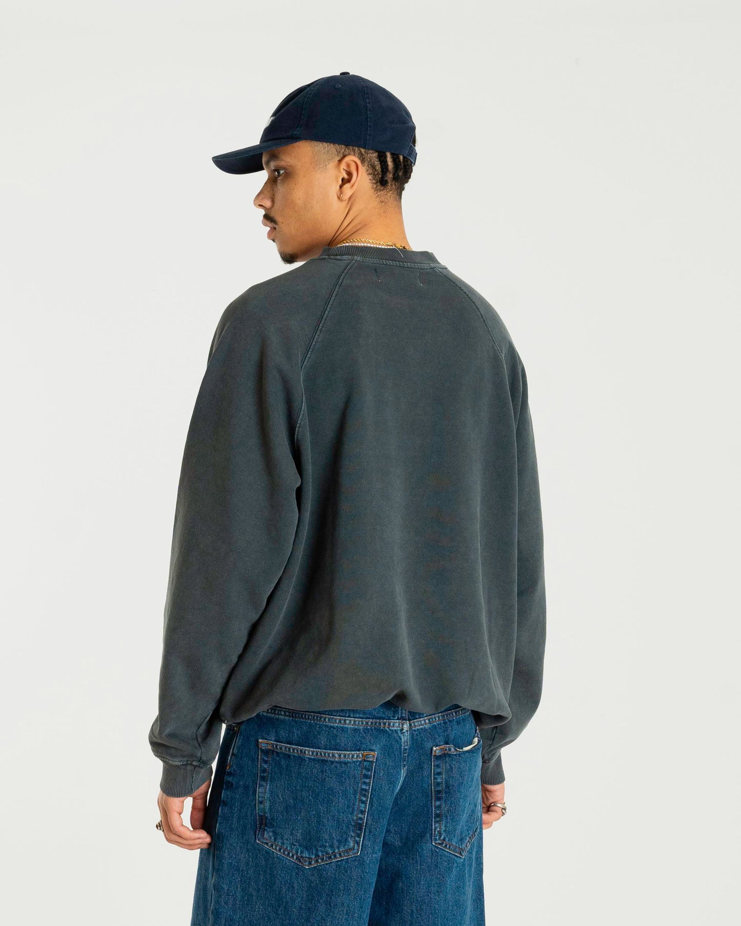 Woodbird WBZhang Washed Crew Sweats Black