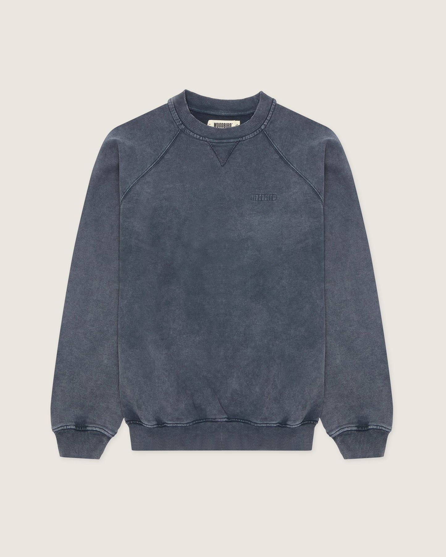 Woodbird WBZhang Washed Crew Sweats Black