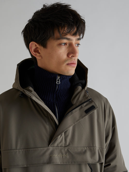 Woodbird Frenzy Anorak Jacket Outerwear Dust Green