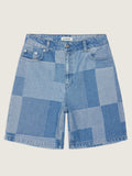 Maggie Patchwork Shorts - Blue