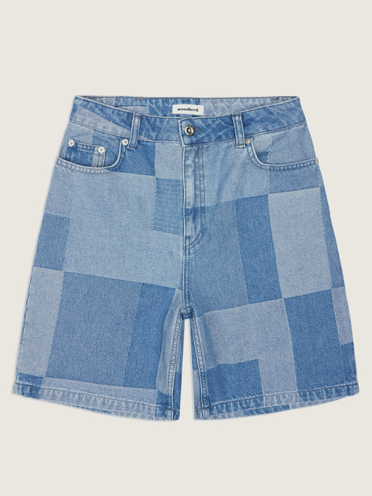 Woodbird Female Maggie Patchwork Shorts Shorts Blue