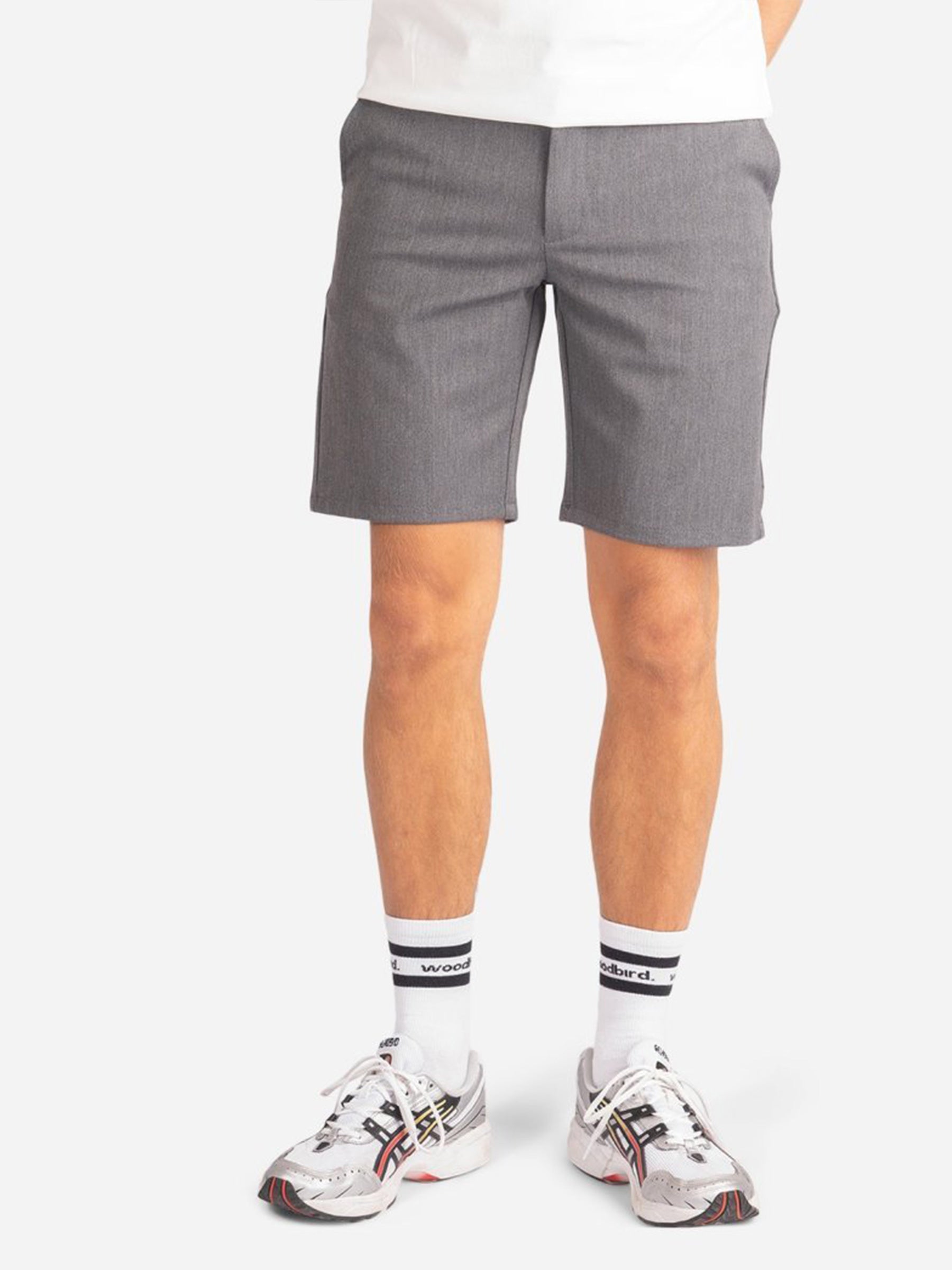 Woodbird Steffen Twill Shorts Shorts Light Grey