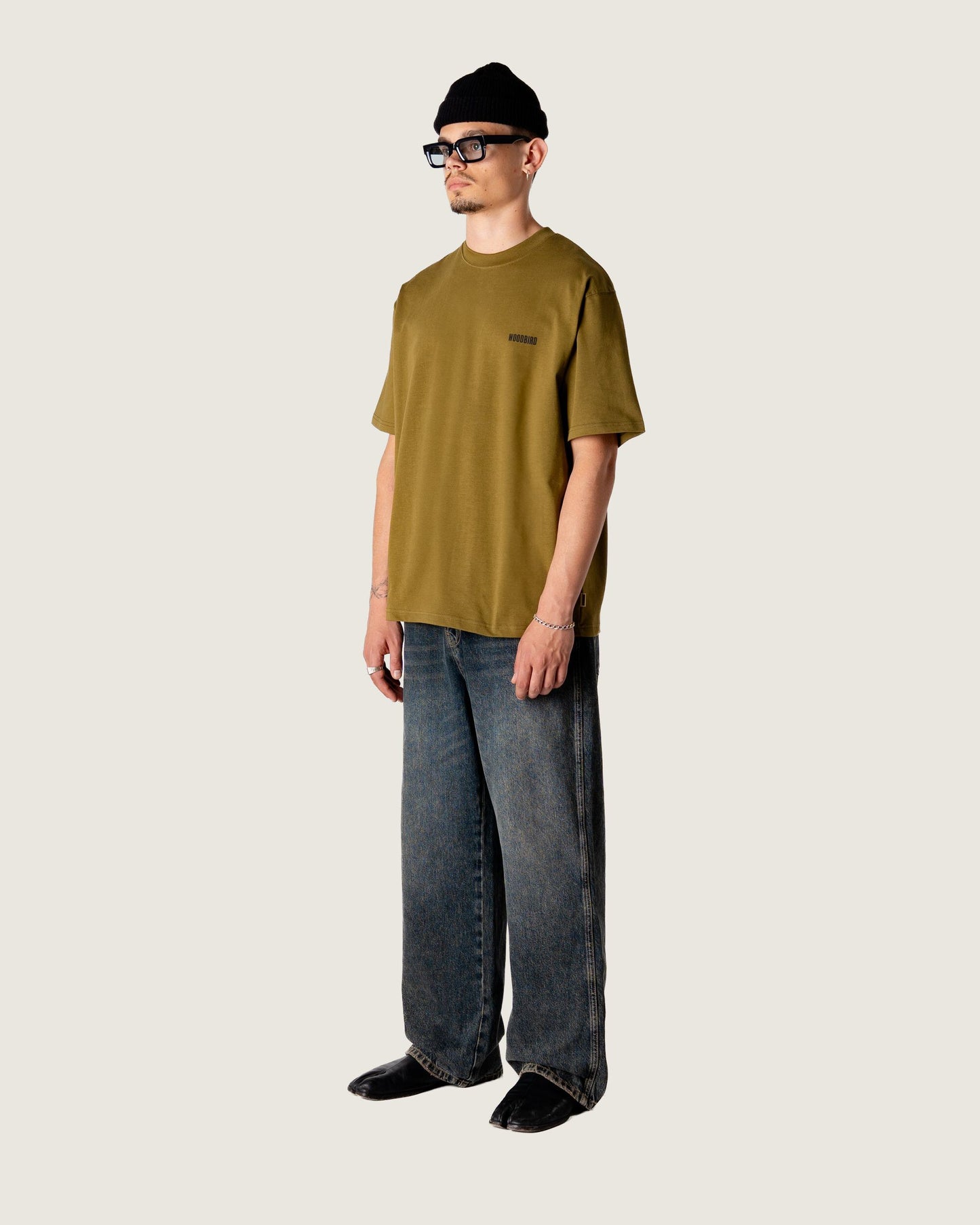 Woodbird WBBaine Balance tee T-Shirts Dark Green