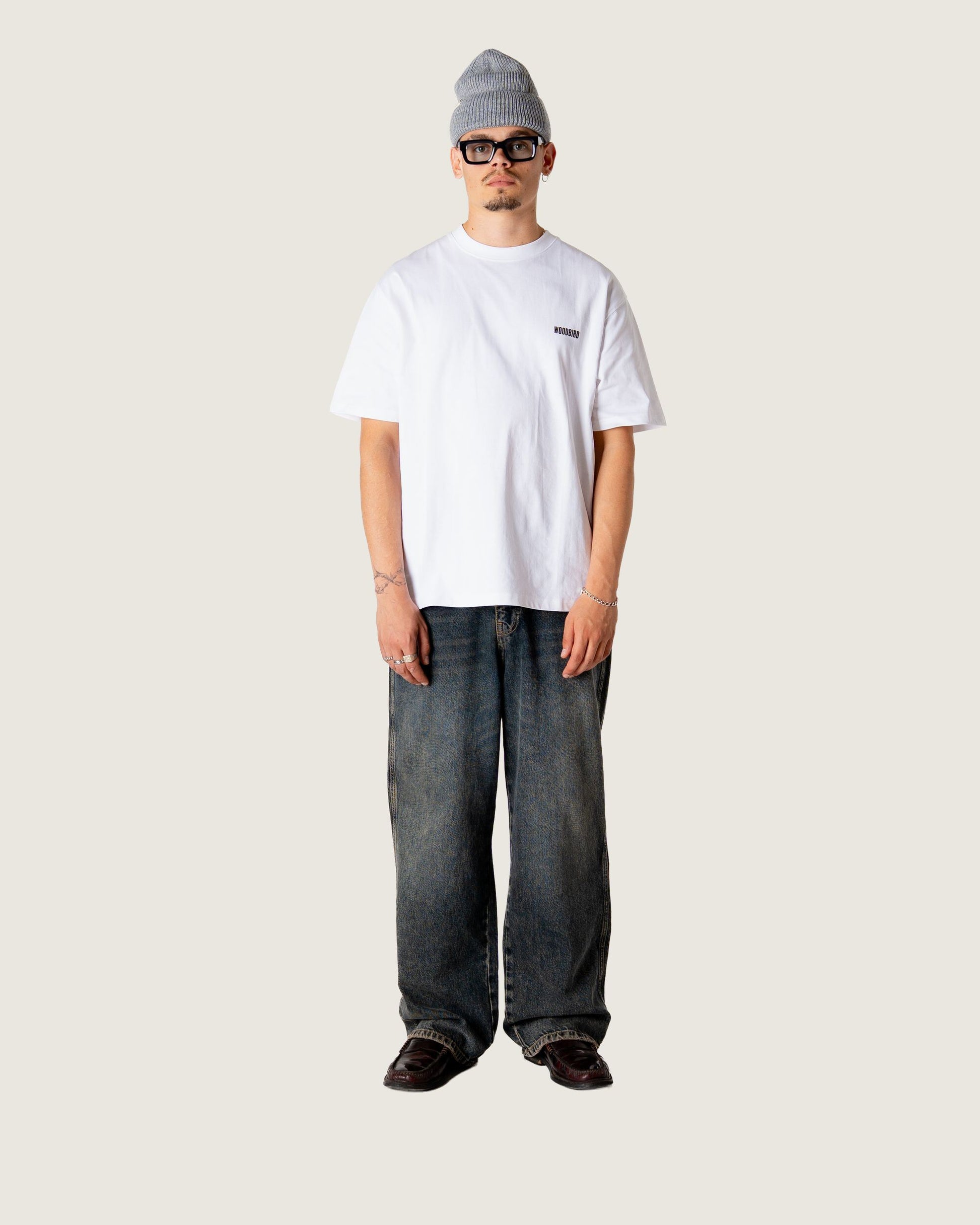 Woodbird WBBaine Balance tee T-Shirts White