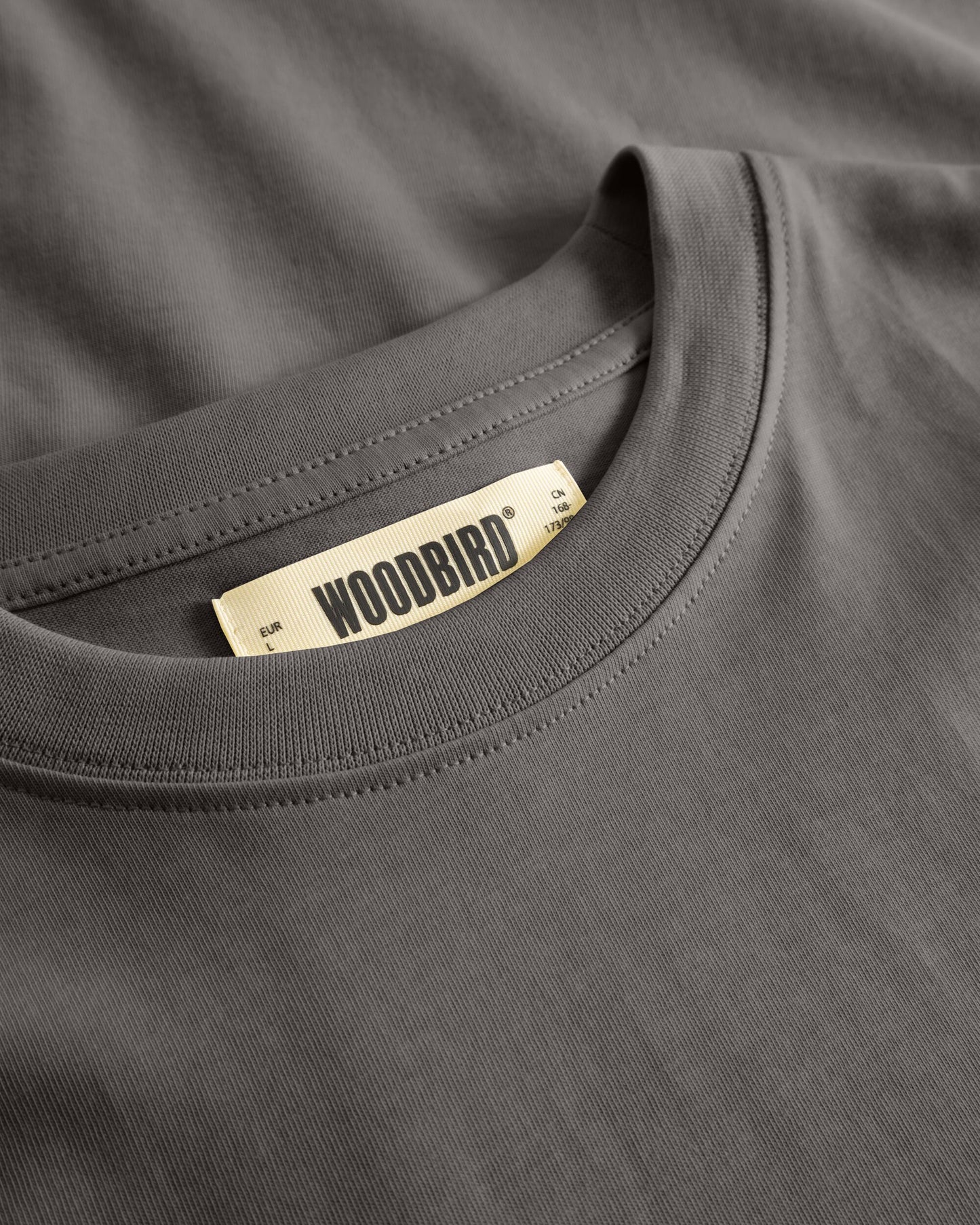 Woodbird WBBaine Base tee T-Shirts Antra Grey