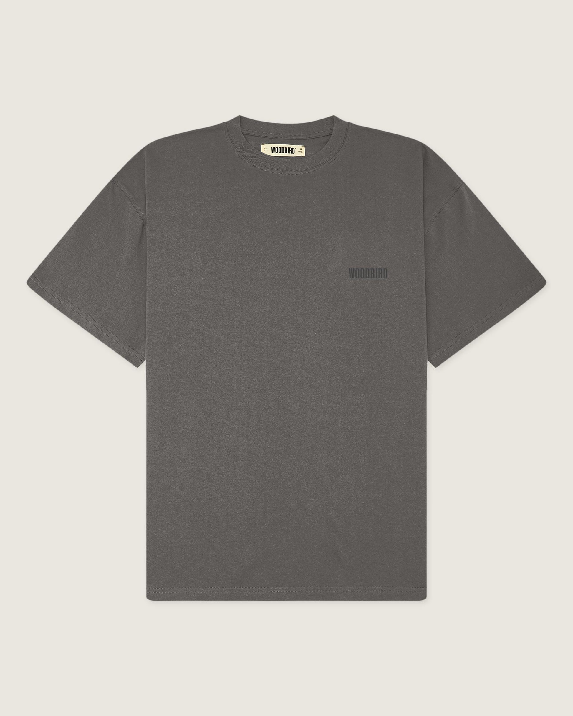 Woodbird WBBaine Base tee T-Shirts Antra Grey