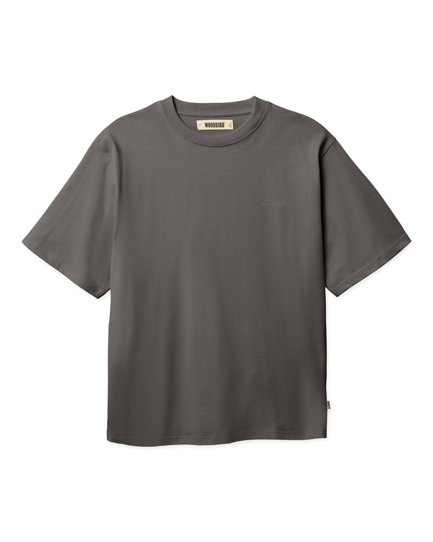Woodbird WBBaine Base tee T-Shirts Antra Grey