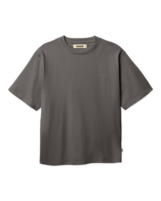 Woodbird WBBaine Base tee T-Shirts Antra Grey