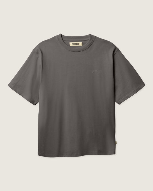 Woodbird WBBaine Base tee T-Shirts Antra Grey
